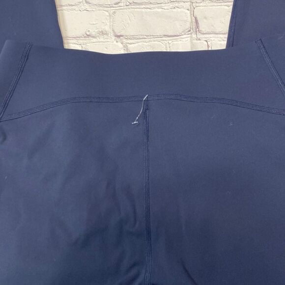 Spanx Seamless Slit Hem Ankle Leggings Navy Large - Picture 6 of 8